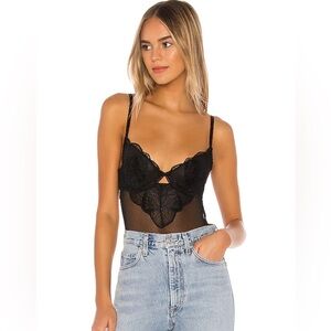 Elegant Black Lace Bodysuit